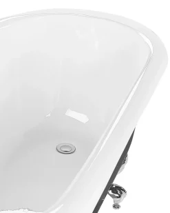 Fritstående badekar CAYMAN 170 x 76 cm Sort/hvid