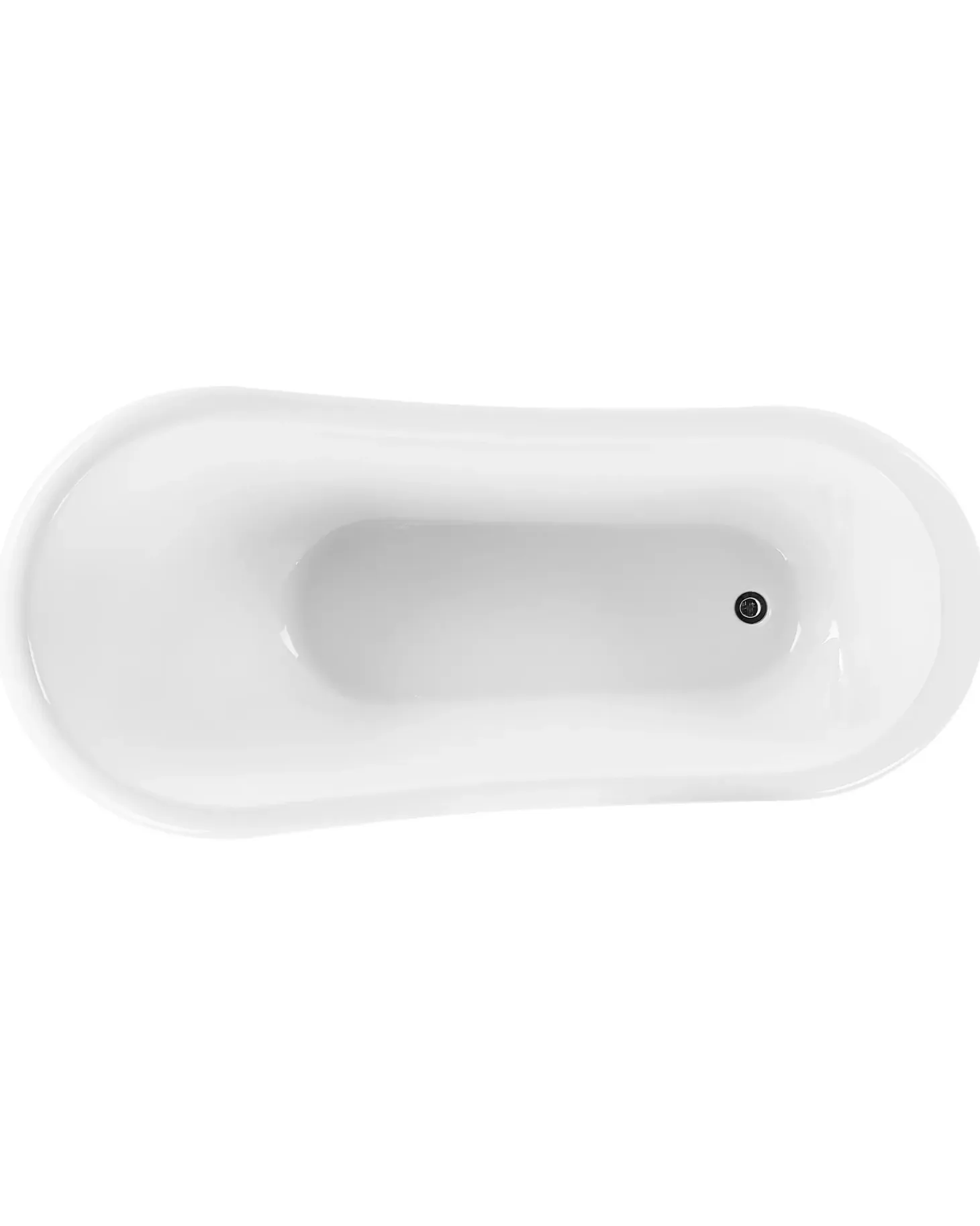 Fritstående badekar CAYMAN 170 x 76 cm Sort/hvid