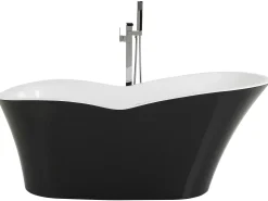 Fritstående badekar DULCINA 170 x 80 cm Sort/hvid