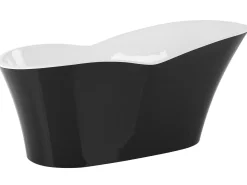 Fritstående badekar DULCINA 170 x 80 cm Sort/hvid