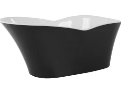 Fritstående badekar DULCINA 170 x 80 cm Sort/hvid