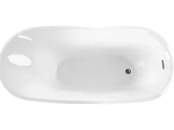 Fritstående badekar DULCINA 170 x 80 cm Sort/hvid