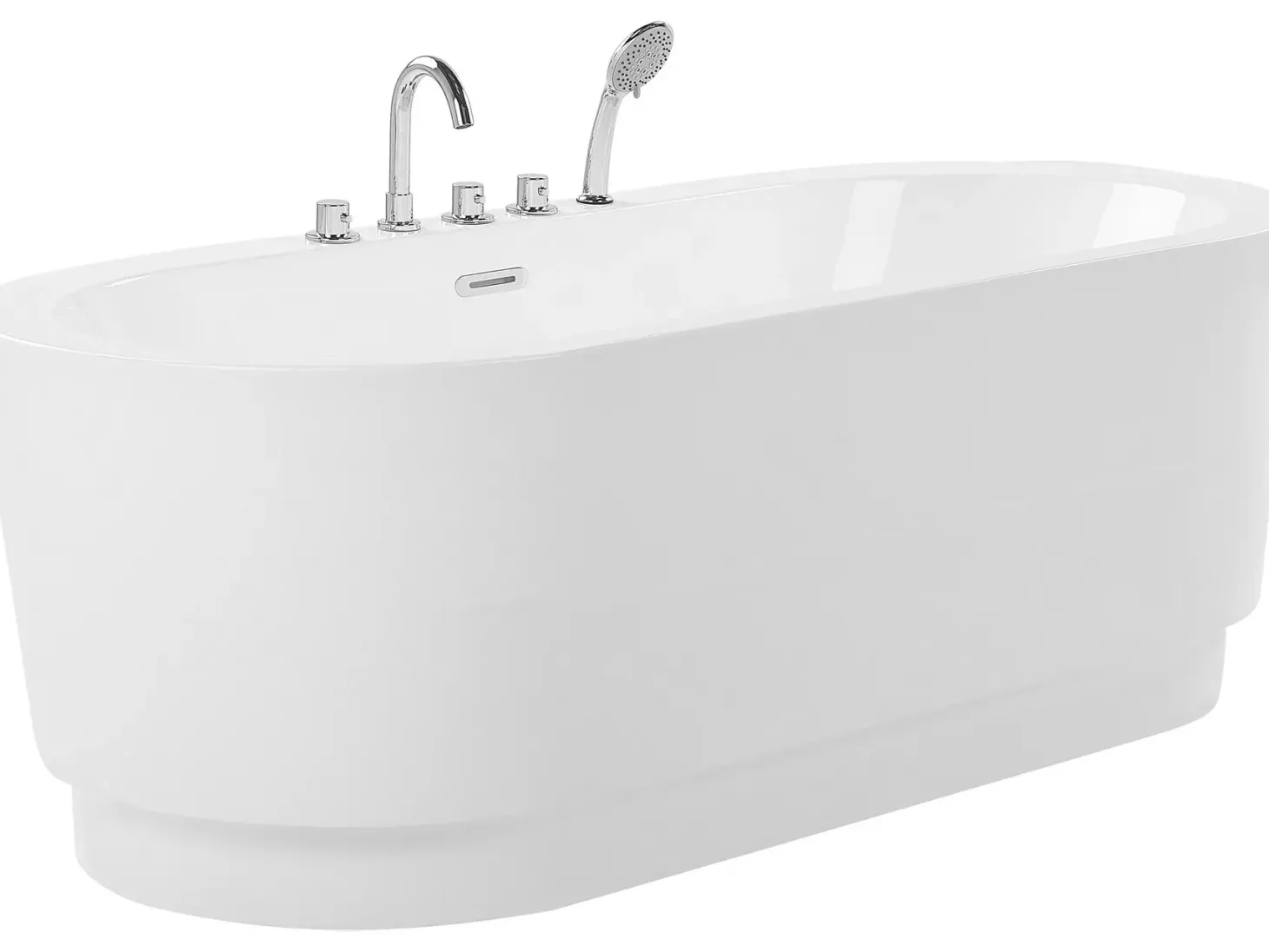 Fritstående badekar EMPRESA med armaturer 170 x 80 cm Hvid