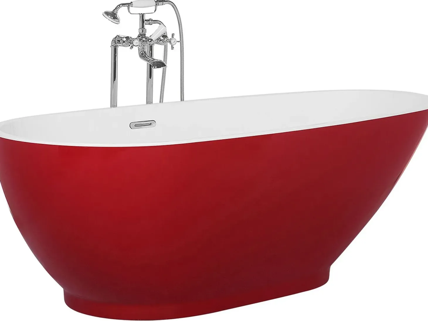 Fritstående badekar GUIANA 173 x 82 cm Rød