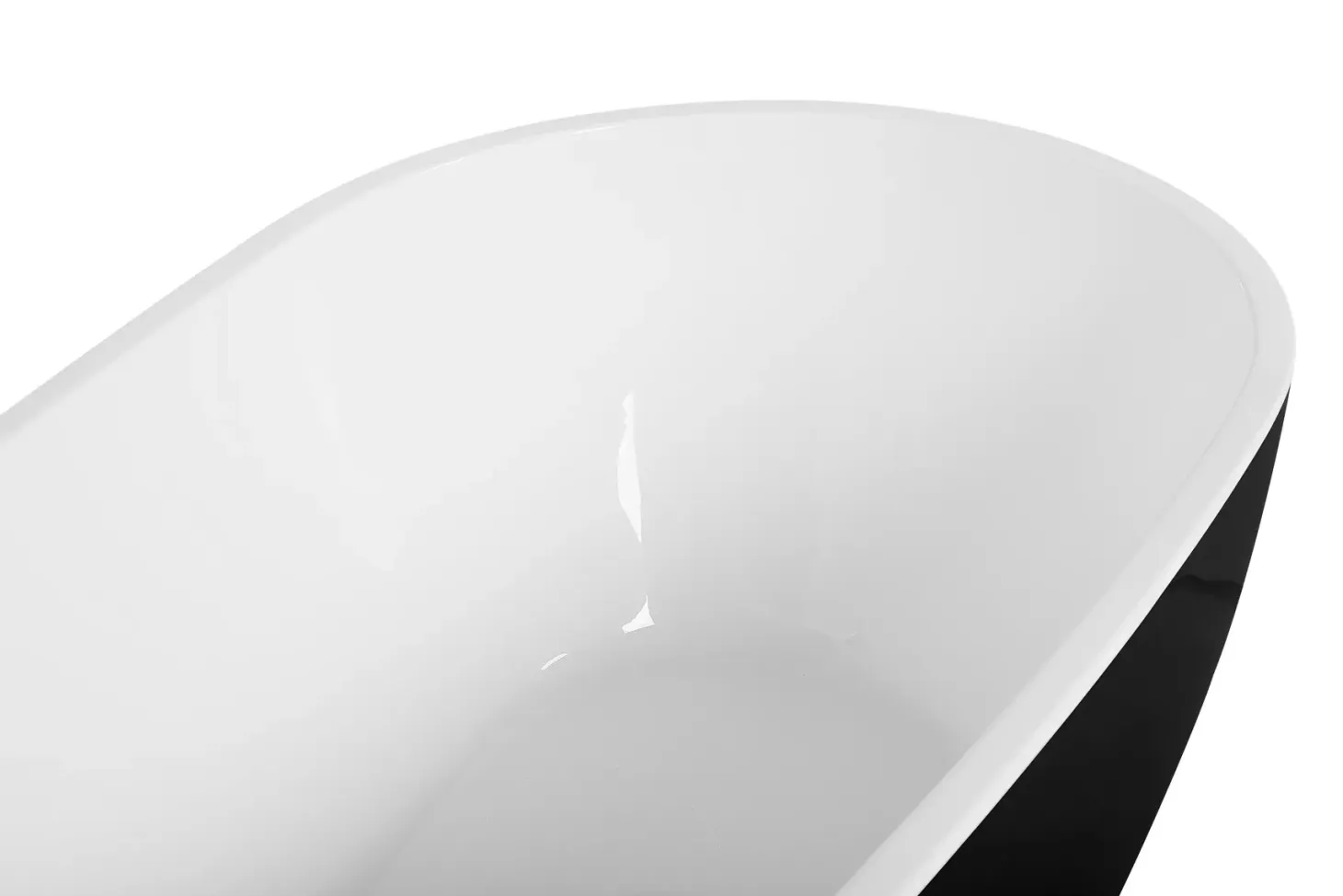 Fritstående badekar GUIANA 173 x 82 cm Sort/hvid