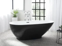 Fritstående badekar GUIANA 173 x 82 cm Sort/hvid
