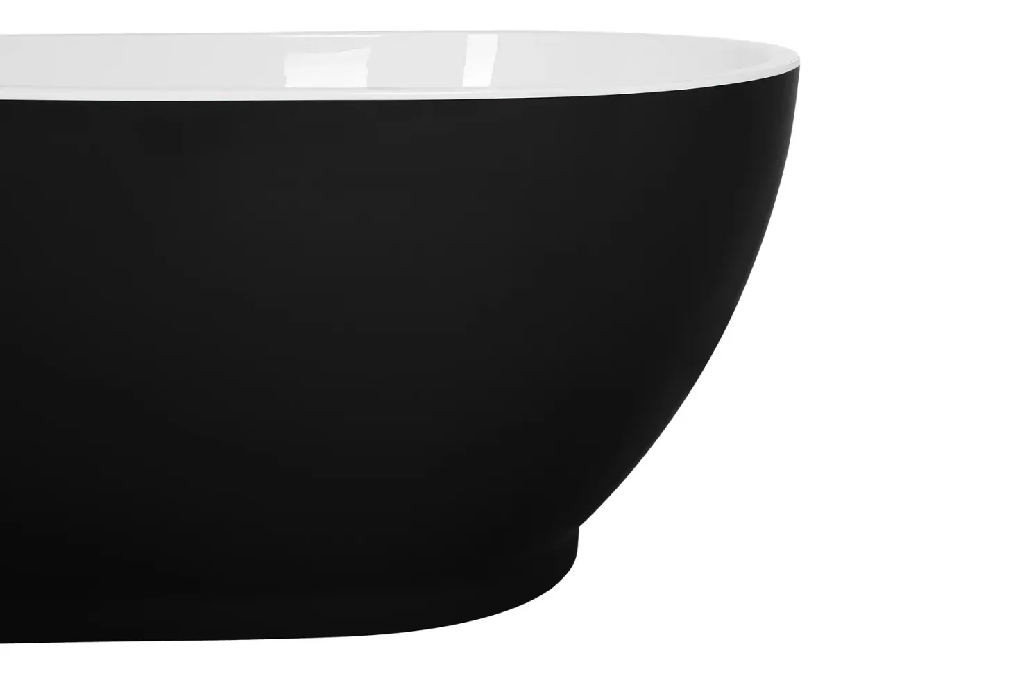 Fritstående badekar GUIANA 173 x 82 cm Sort/hvid