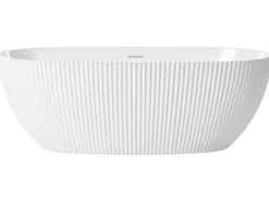 Fritstående badekar JUTAI 170 x 81 cm Hvid
