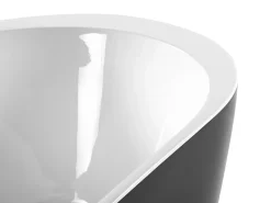 Fritstående badekar NEVIS 150 x 75 cm Sort
