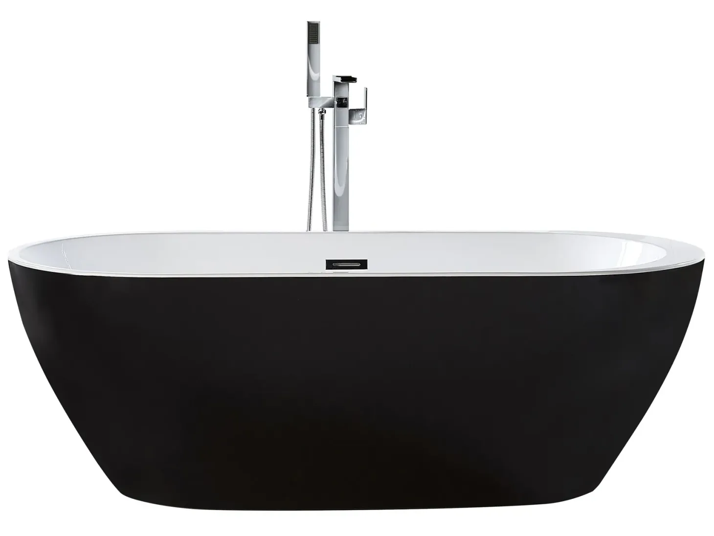 Fritstående badekar NEVIS 150 x 75 cm Sort