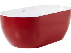 Fritstående badekar NEVIS 160 x 75 cm Rød