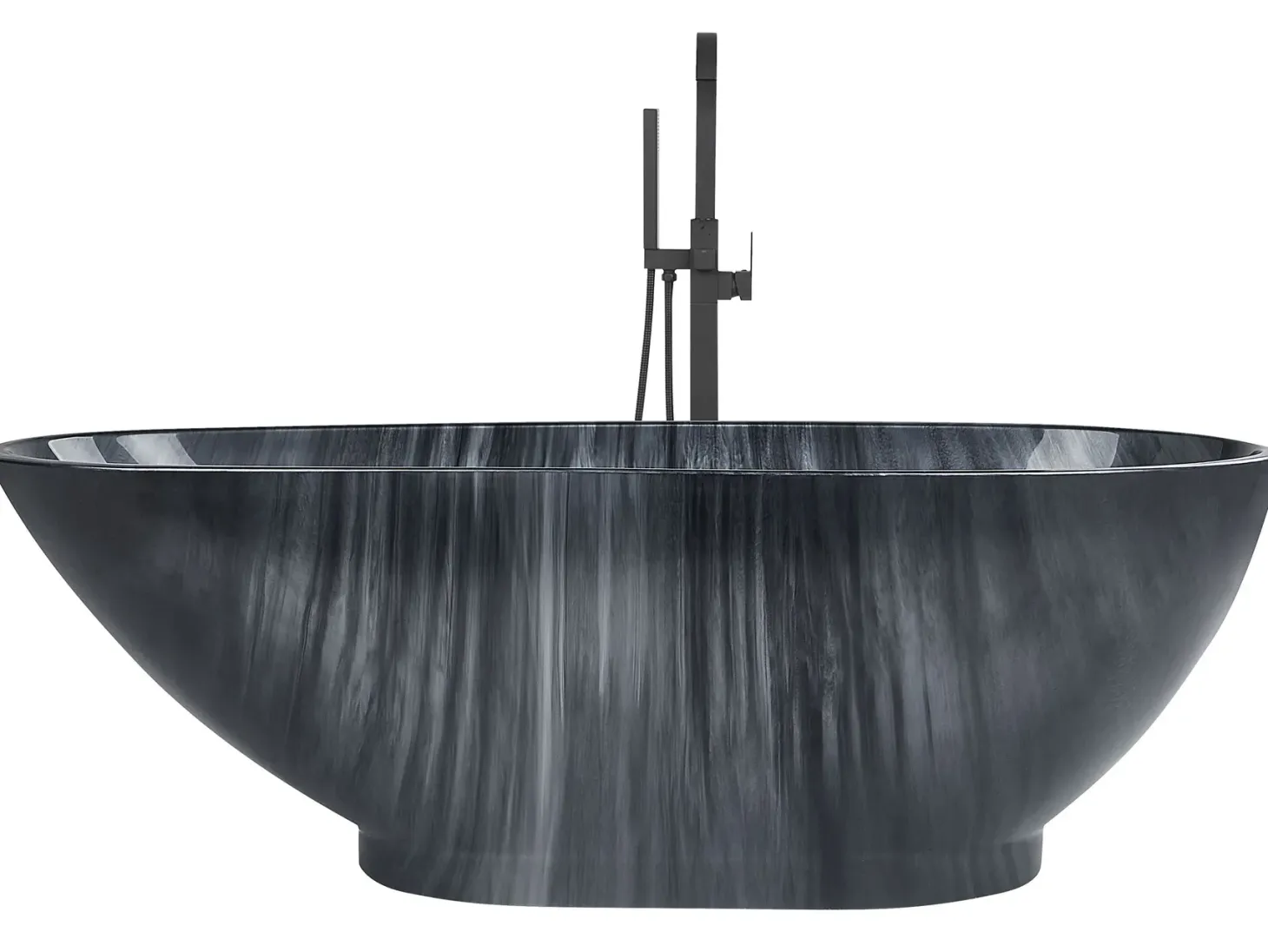Fritstående badekar RIOJA 170 x 80 cm Sort marmor