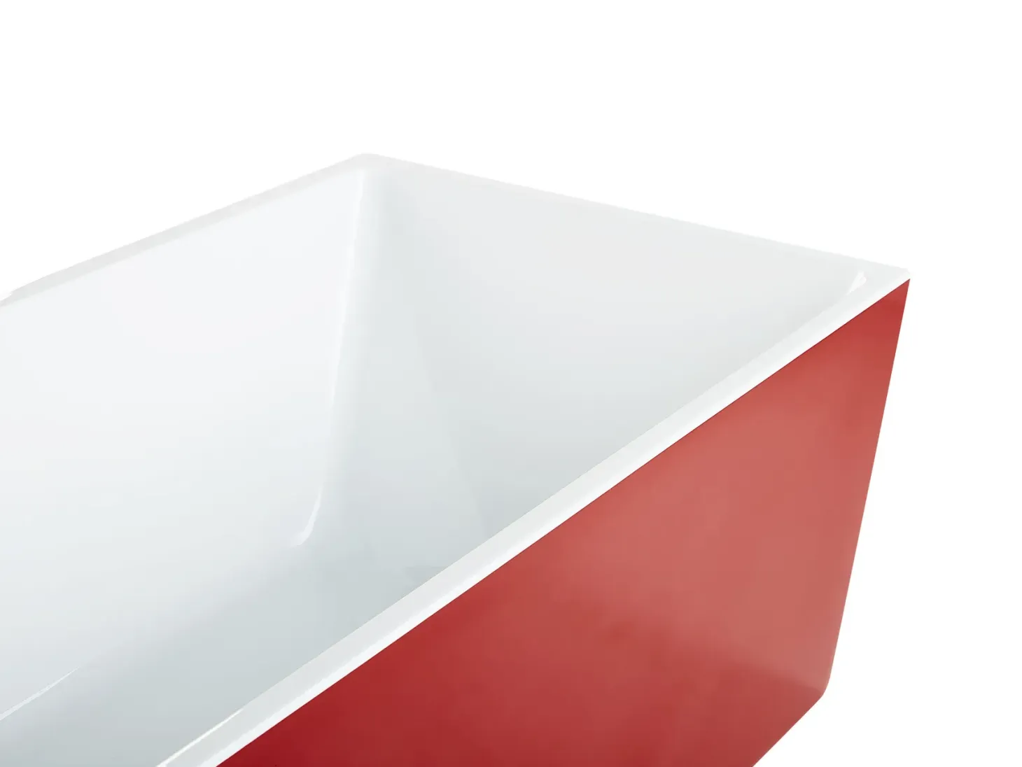 Fritstående badekar RIOS 170 x 80 cm Rød