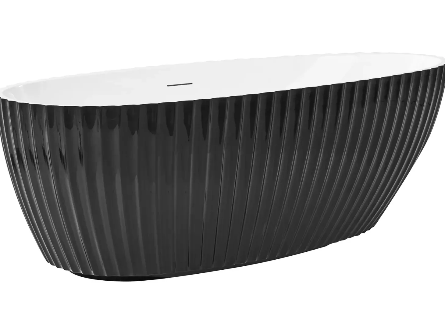 Fritstående badekar TEFE 170 x 78 cm Sort