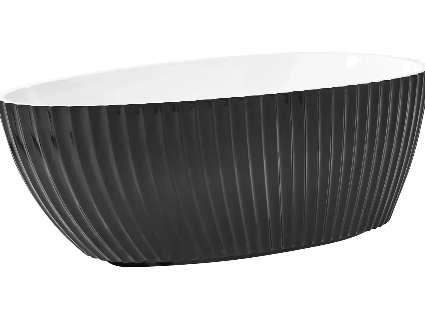Fritstående badekar TEFE 170 x 78 cm Sort