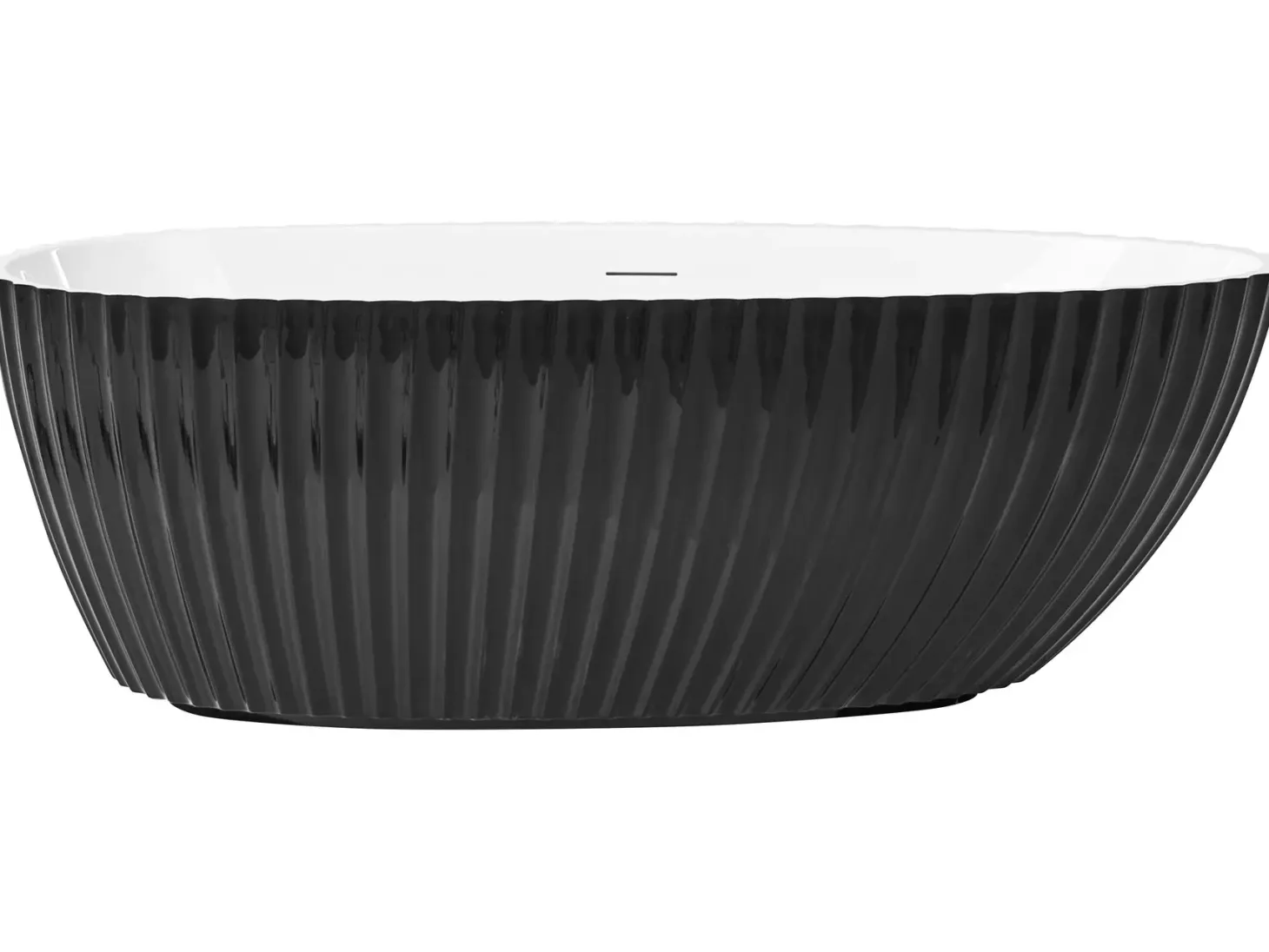 Fritstående badekar TEFE 170 x 78 cm Sort
