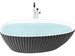 Fritstående badekar TEFE 170 x 78 cm Sort