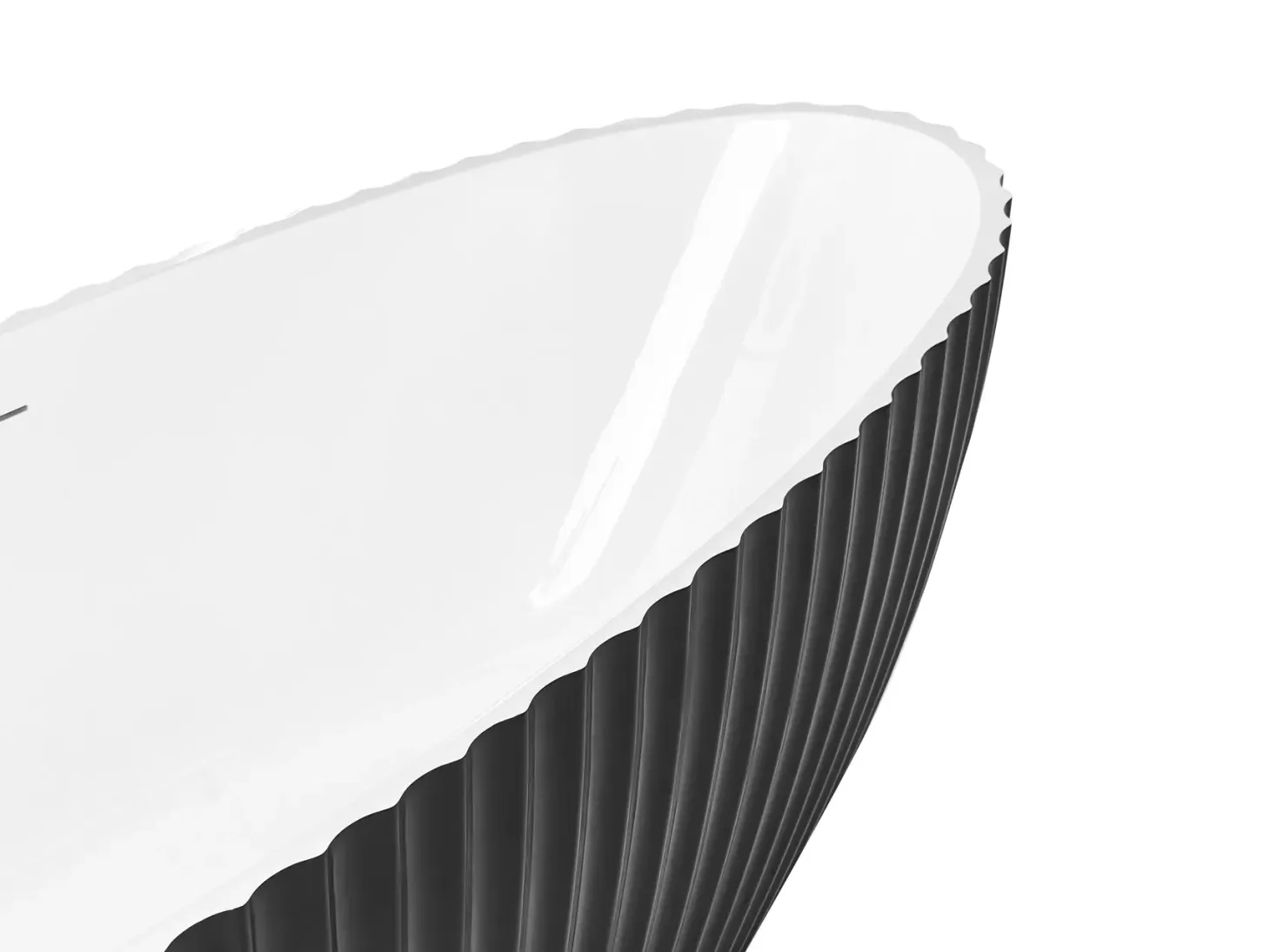 Fritstående badekar TEFE 170 x 78 cm Sort