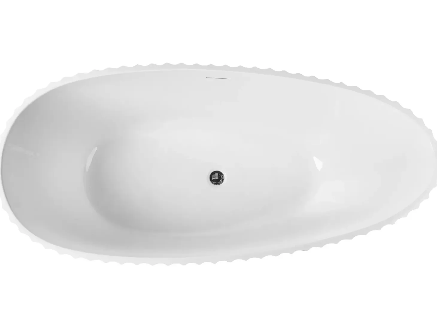 Fritstående badekar TEFE 170 x 78 cm Sort