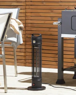 Fritstående infrarød terrassevarmer KRAKATOA 1000 W Sort