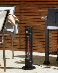 Fritstående infrarød terrassevarmer KRAKATOA 1000 W Sort