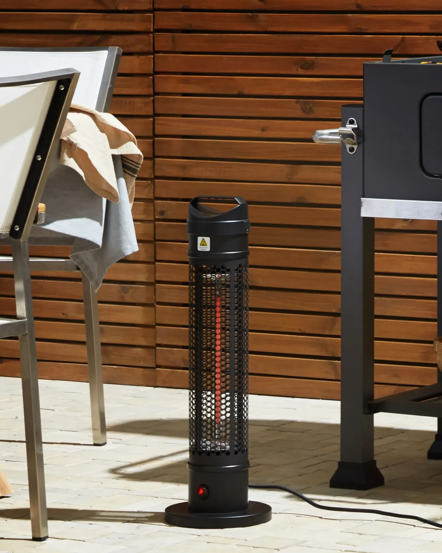 Fritstående infrarød terrassevarmer KRAKATOA 1000 W Sort