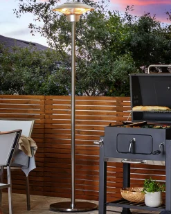 Fritstående infrarød terrassevarmer ASKJA 1500 W Sølv