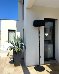 Fritstående infrarød terrassevarmer VARAZZE 1500 W Sort