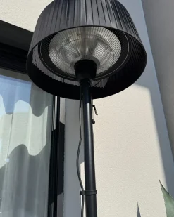 Fritstående infrarød terrassevarmer VARAZZE 1500 W Sort