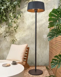 Fritstående infrarød terrassevarmer VARAZZE 1500 W Sort