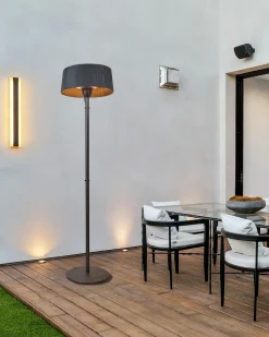 Fritstående infrarød terrassevarmer VARAZZE 1500 W Sort