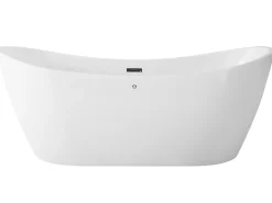 Fritstående spabad med LED ANTIGUA 168 x 80 cm Hvid