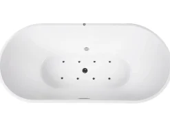 Fritstående spabad med LED HAVANA 170 x 80 cm Hvid