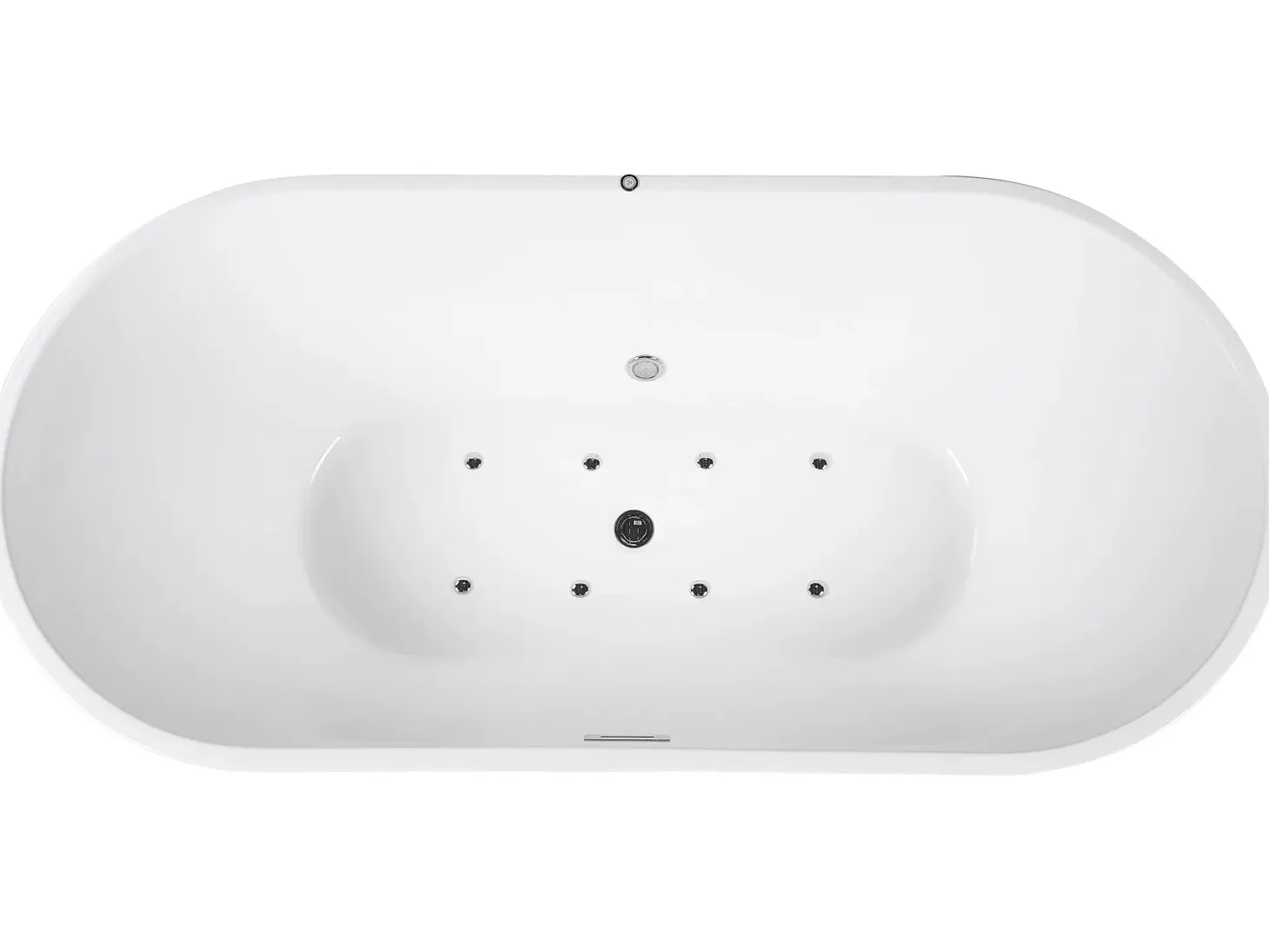 Fritstående spabad med LED HAVANA 170 x 80 cm Hvid