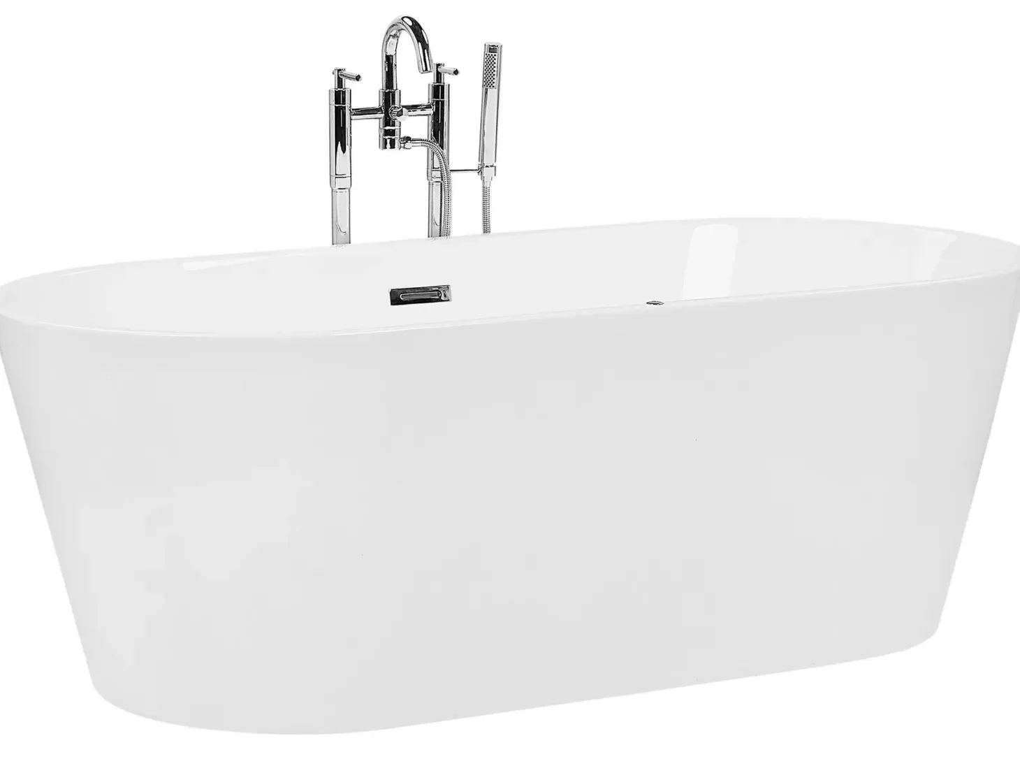 Fritstående spabad med LED HAVANA 170 x 80 cm Hvid