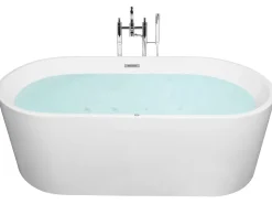 Fritstående spabad med LED HAVANA 170 x 80 cm Hvid
