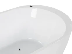 Fritstående spabad med LED NEVIS 170 x 80 cm Hvid