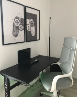 Gaming Bord DEXTER Sort 120 cm 60 cm RGB LED
