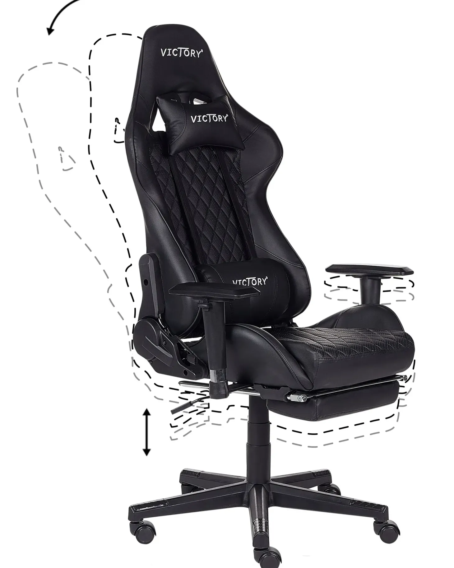 Gamingstol VICTORY Kunstlæder Sort