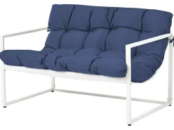 GARDA 4 personers Loungesæt med bord Blå Metal
