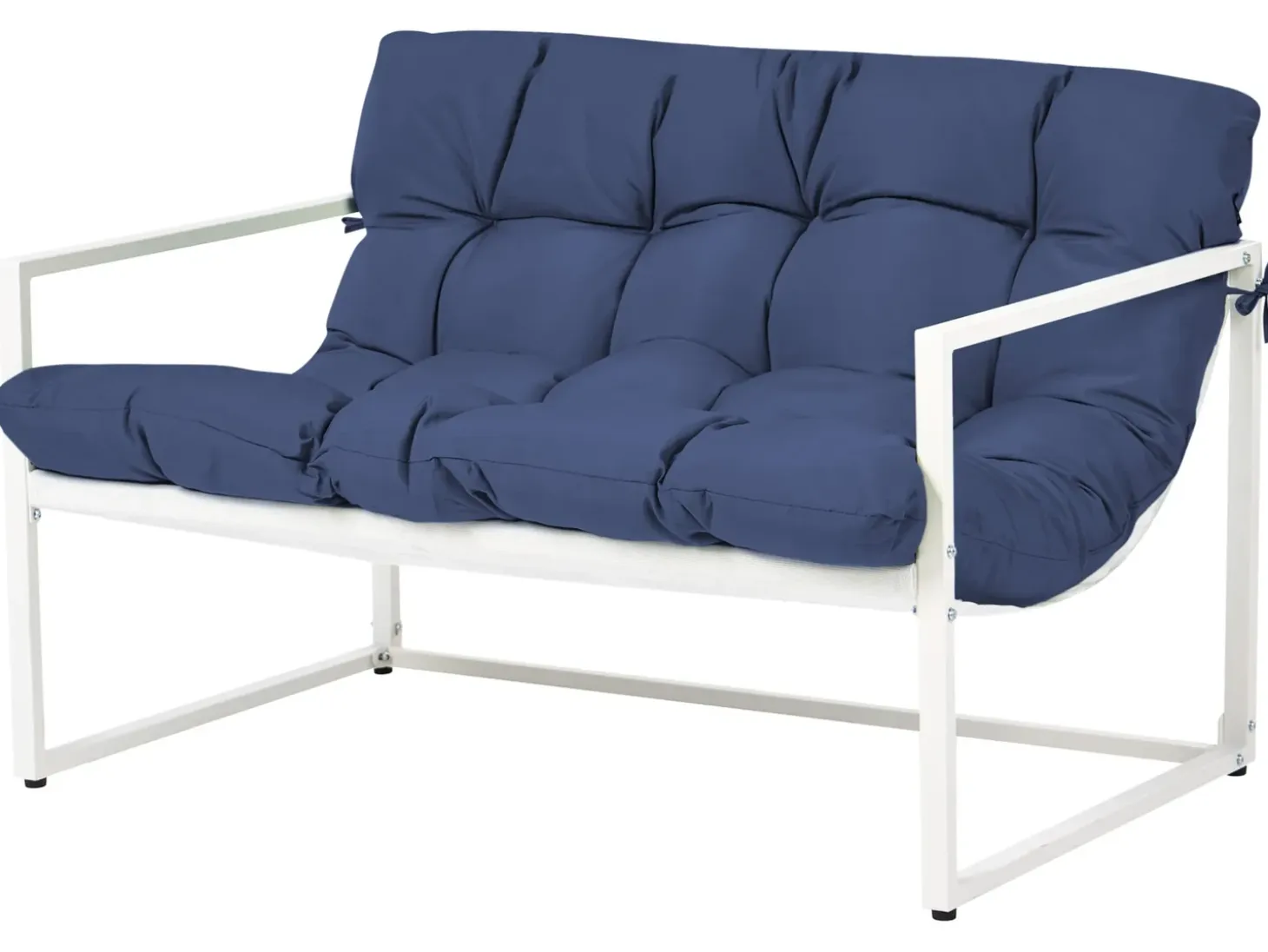 GARDA 4 personers Loungesæt med bord Blå Metal