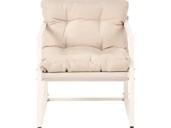 GARDA 4 personers Loungesæt med bord Beige Metal