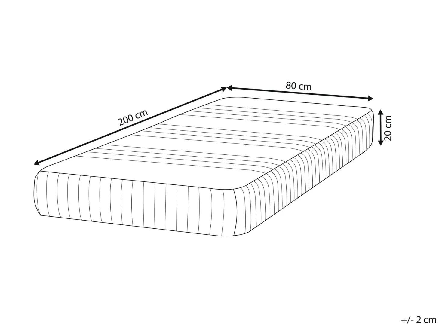 Gel memoryskum madras HAPPINESS H3/4 Fast 80 x 200 cm