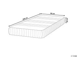 Gel memoryskum madras HAPPINESS H2/3 Medium 90 x 200 cm