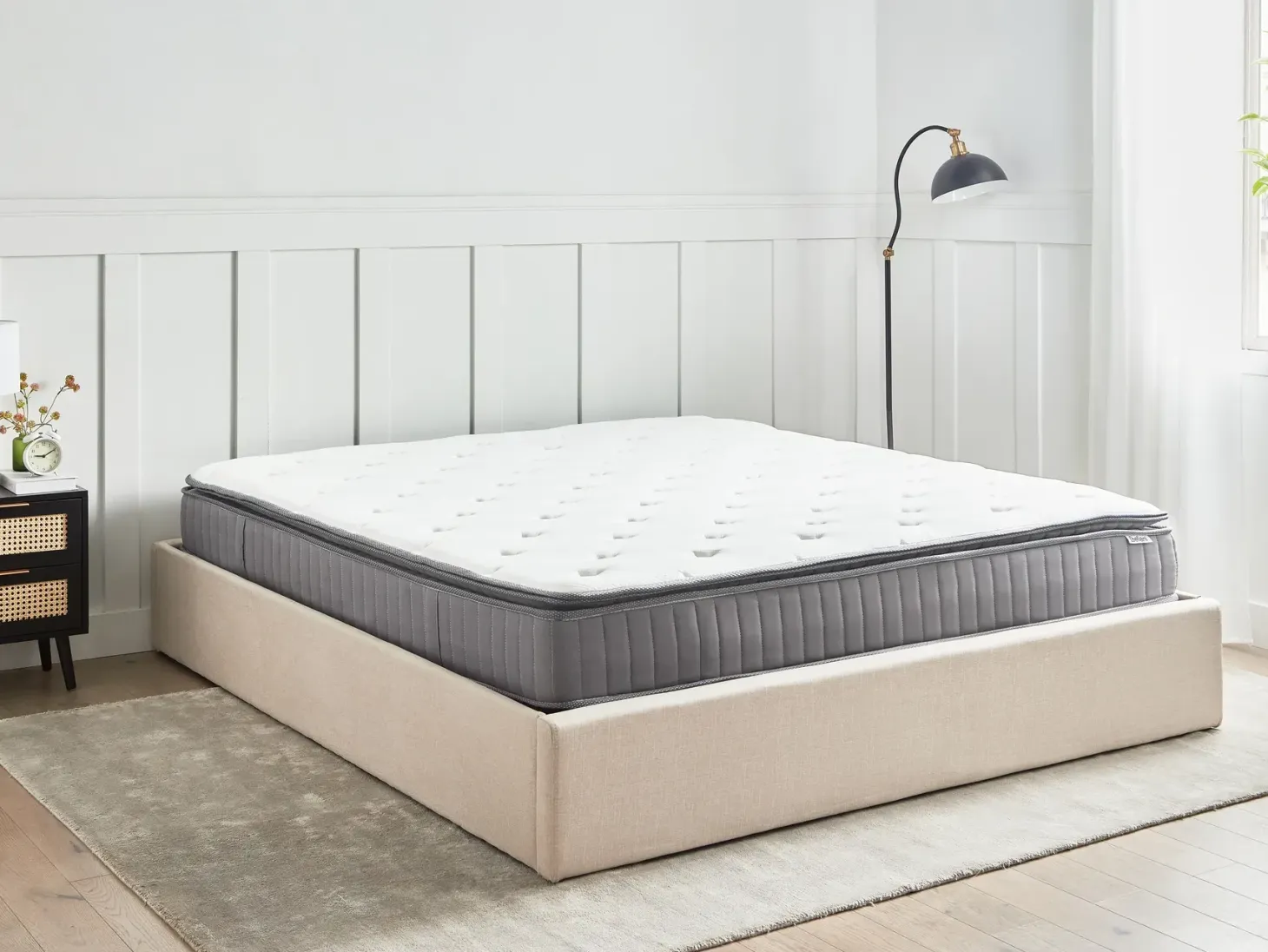 Gel memoryskum pocketfjedre madras PLEASANT H2/3 Medium 180 x 200 cm