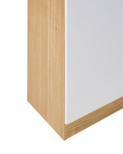 Glas vitrineskab CYGNET 80 cm Hvid