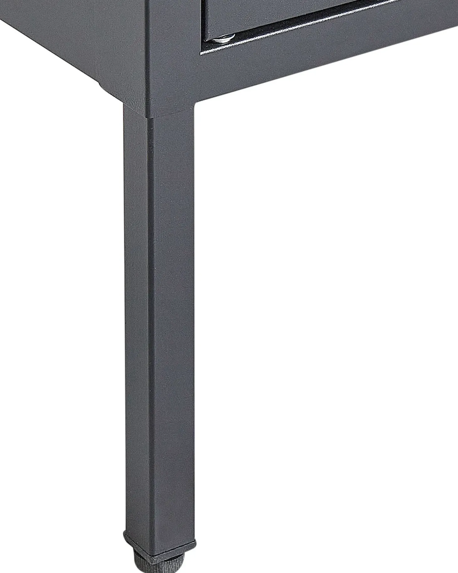 Glas vitrineskab FOXTON Metal 80 cm Sort