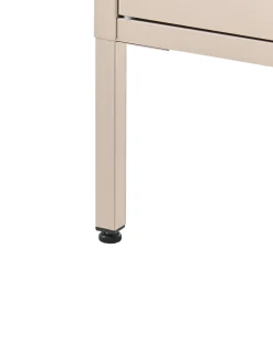 Glas vitrineskab HARTY Metal 80 cm Beige