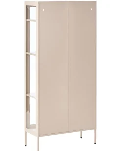 Glas vitrineskab HARTY Metal 80 cm Beige