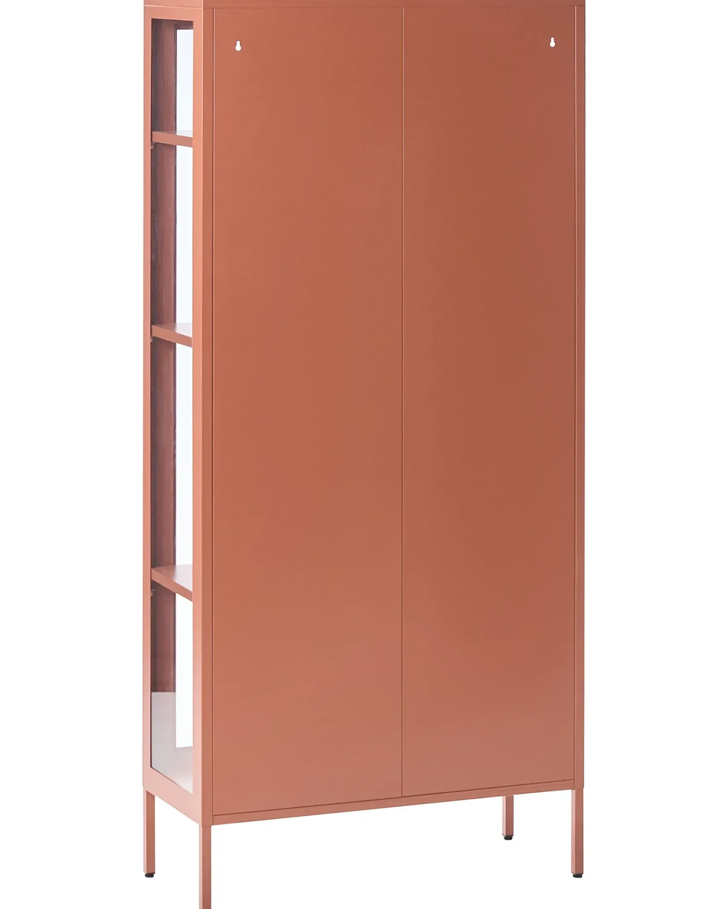 Glas vitrineskab HARTY Metal 80 cm Guldbrun